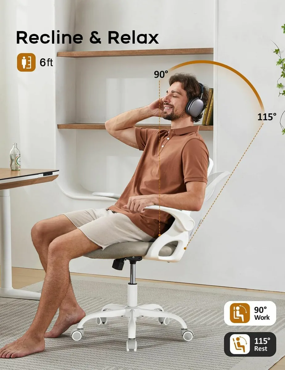 Ergonomic Office Chair Adjustable Lumbar Support H - Image 4