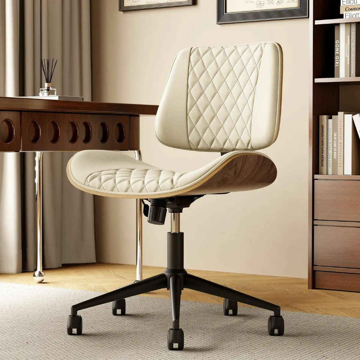 Home Office Desk Chair Wheels Adjustable Height Ar - Image 1