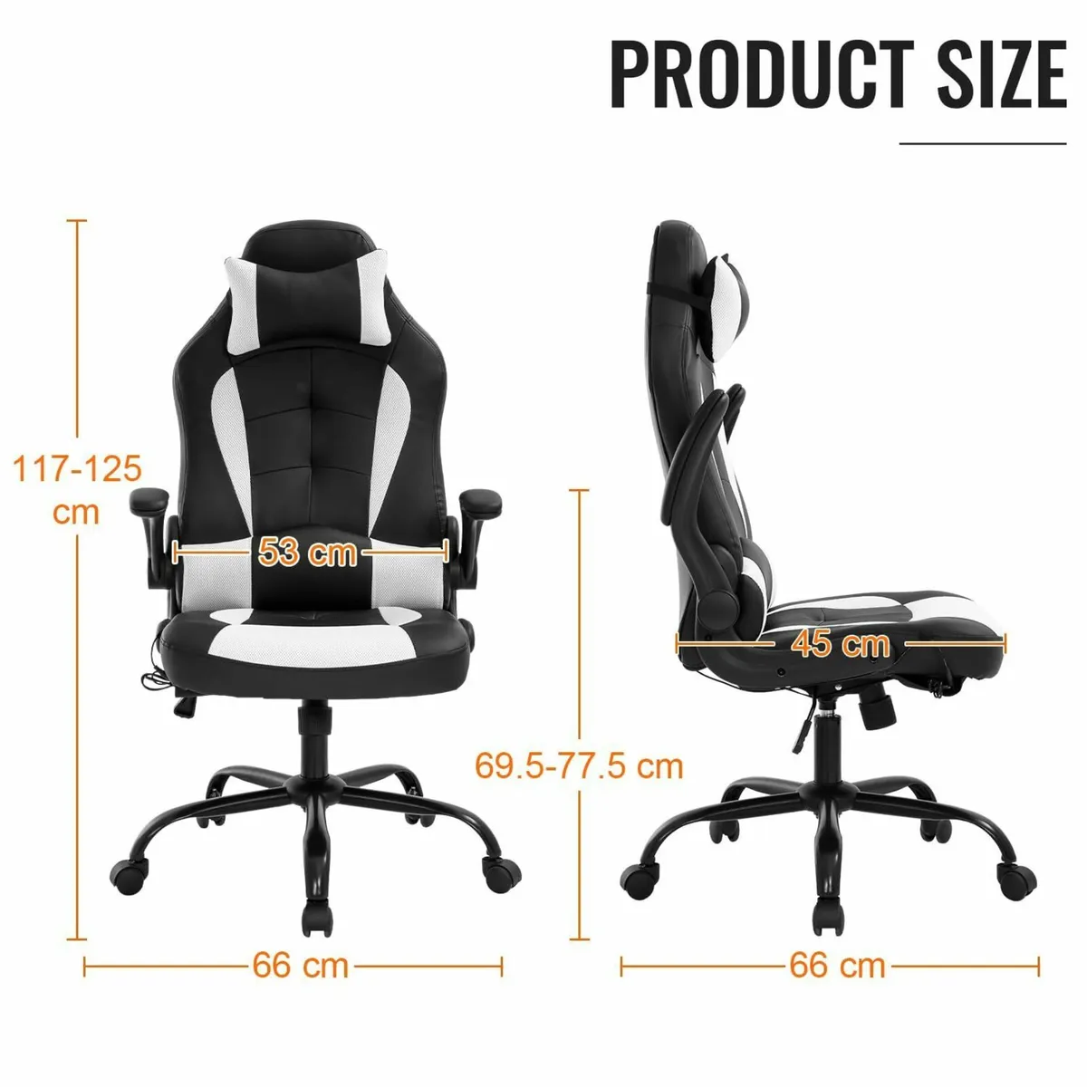 Gaming Chair Ergonomic Office Desk Lumbar Support - Image 3