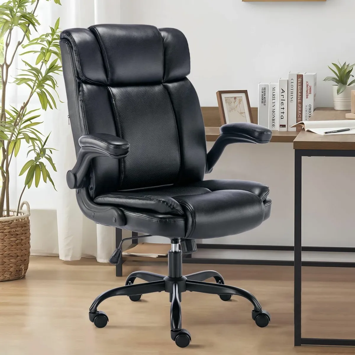 Executive Office Chair Flip-up Armrest High Back E - Image 1