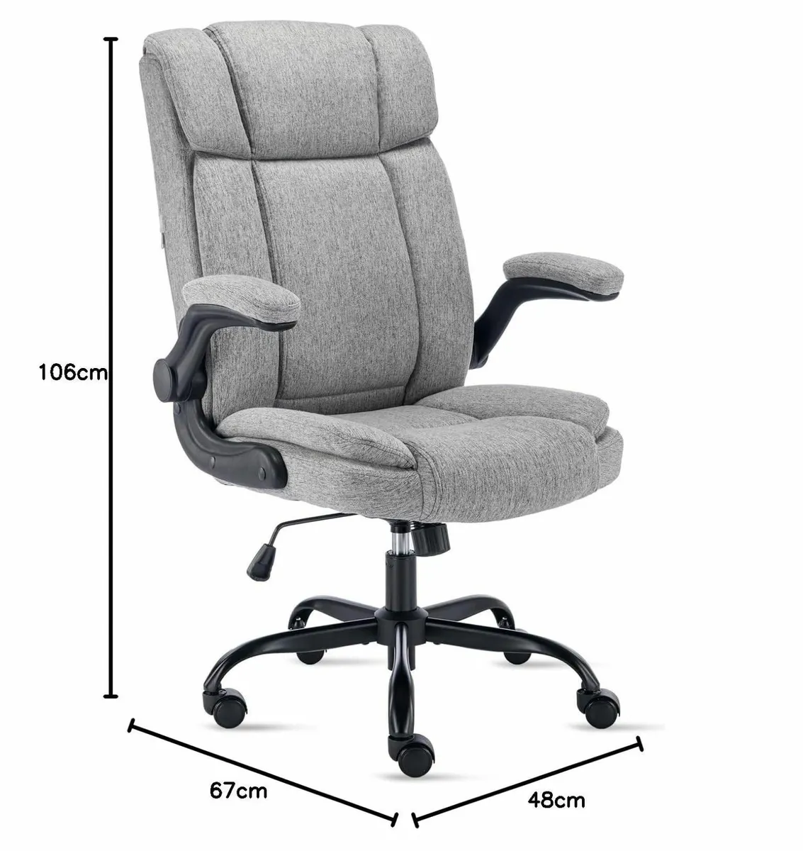 Executive Office Chair Flip-up Armrest High Back E - Image 2