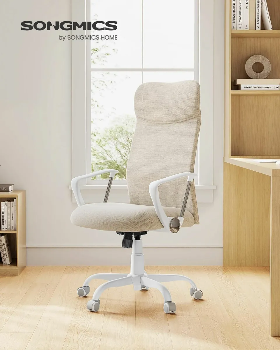 Office Chair Ergonomic Desk Swivel Upholstered Sea - Image 3
