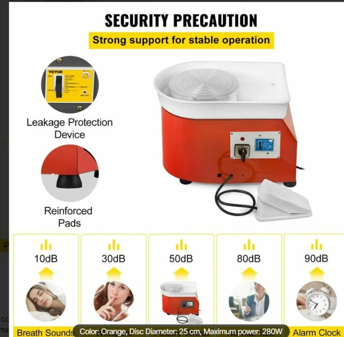Electric Pottery Wheel Ceramic Machine 25cm Potte - Image 2