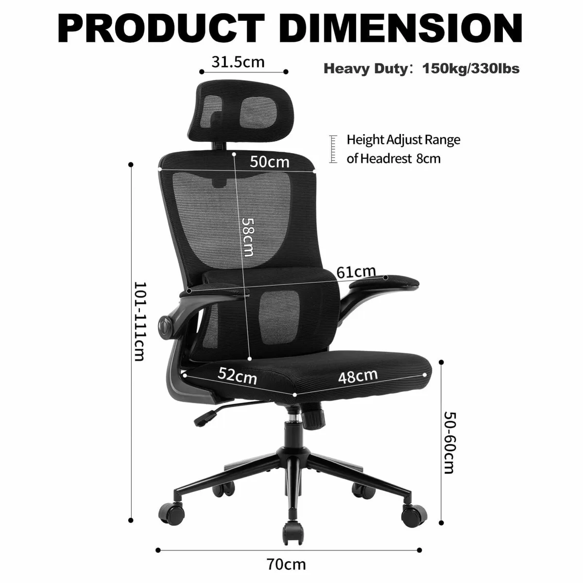 Ergonomic Office Chair Height Adjustable Computer - Image 3