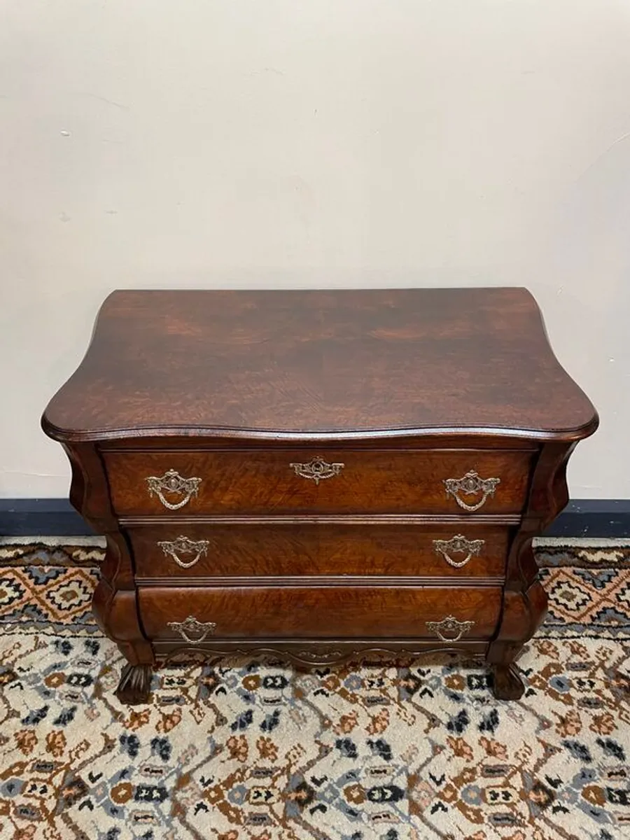 Small Mid Century Dutch Bombe Chest of Drawers - Image 2