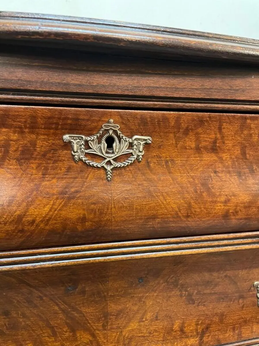Small Mid Century Dutch Bombe Chest of Drawers - Image 3