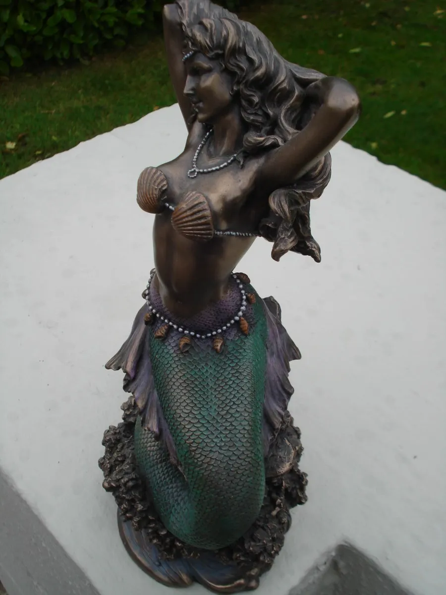 VERONESE MERMAID SCULPTURE FIGURE, 10 INCH. - Image 4