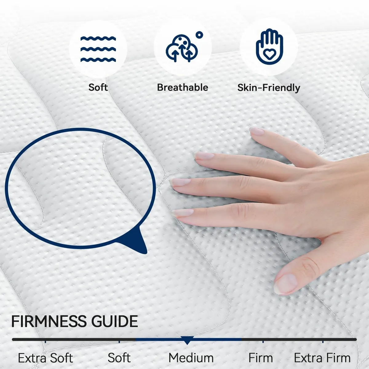 3FT Single Mattress 9-Zone Inner Spring Bed Foam a - Image 3