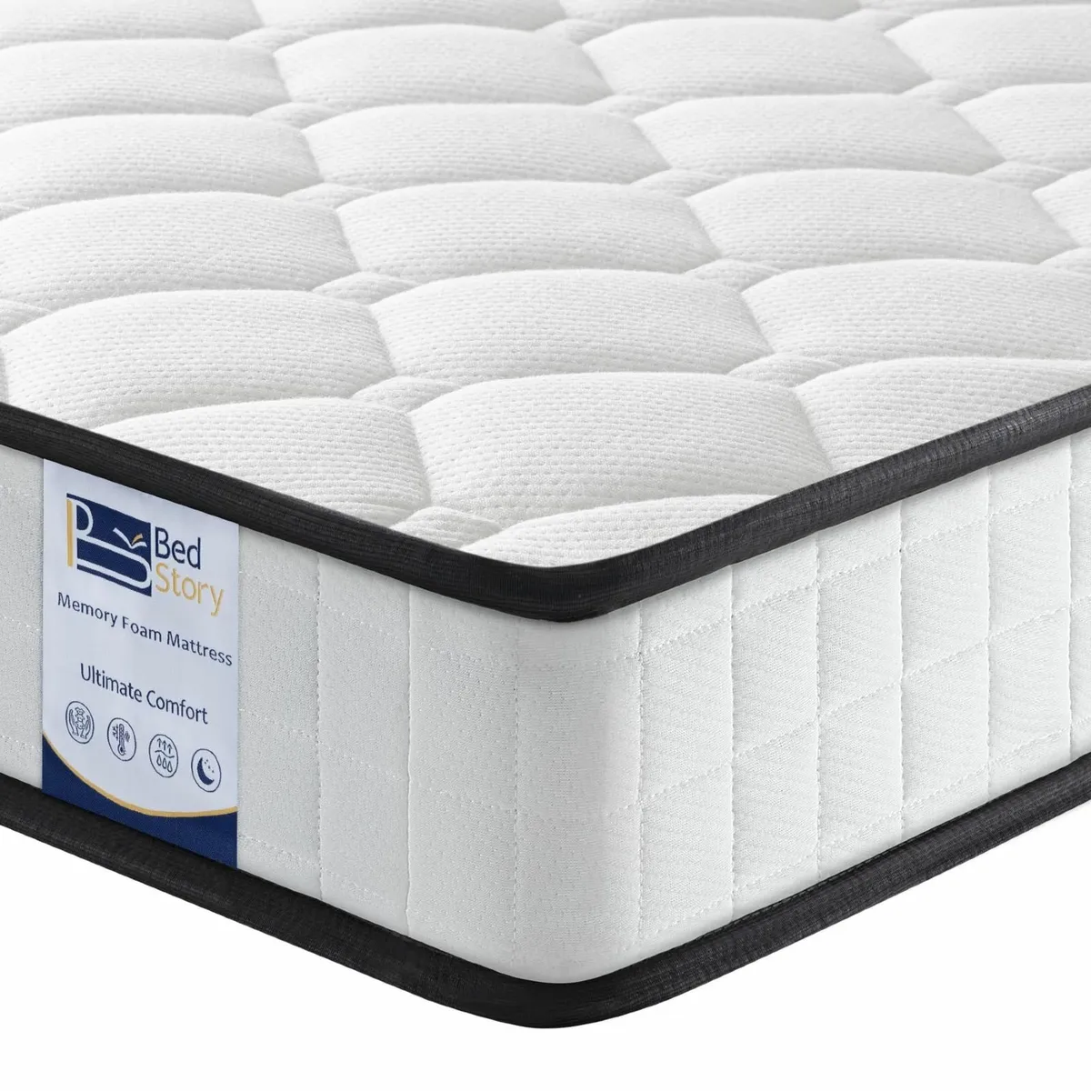Single Mattress 90x190x14cm Medium Firm Hybrid for - Image 1