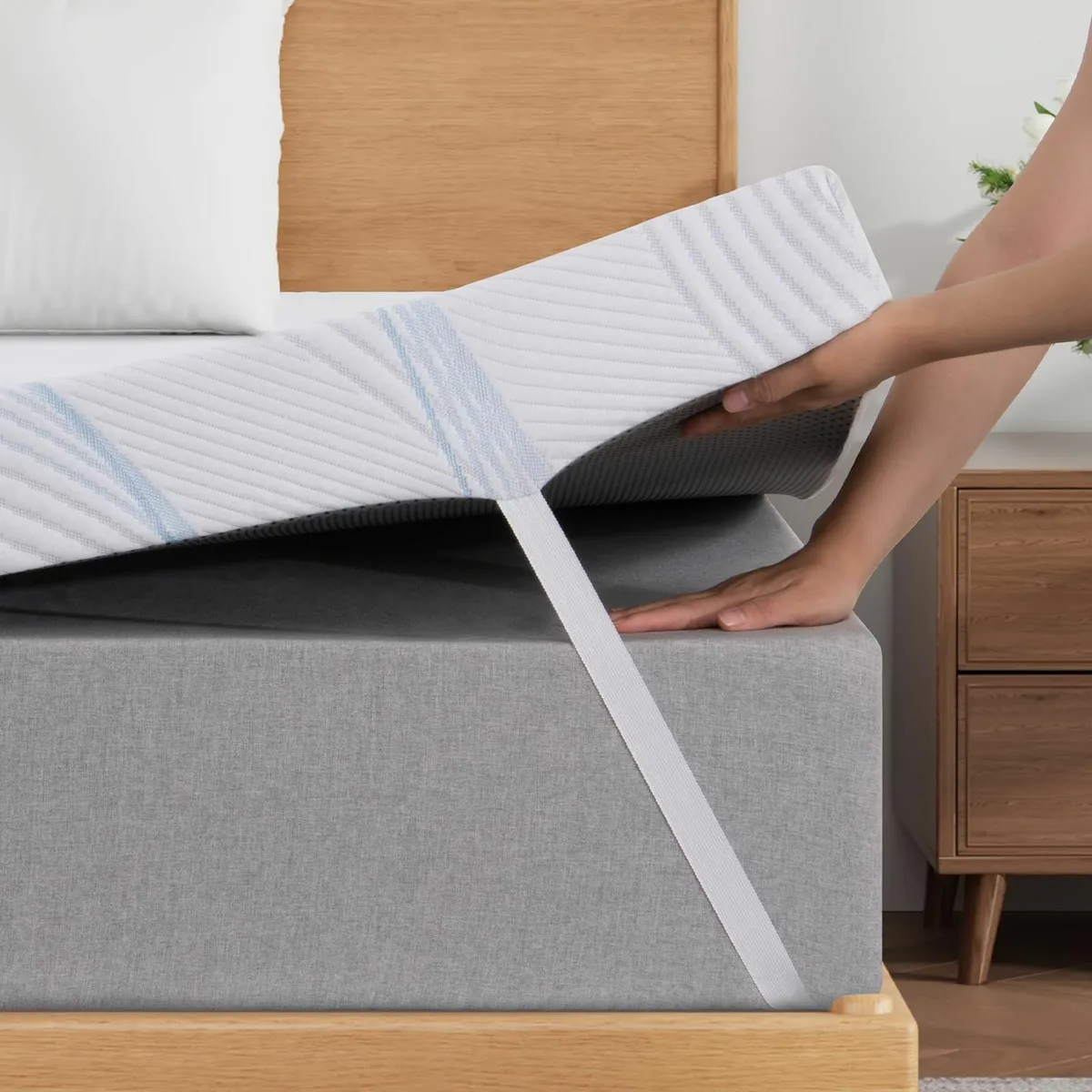 Mattress Topper Double Bed Memory Foam 7cm Machine - Image 1