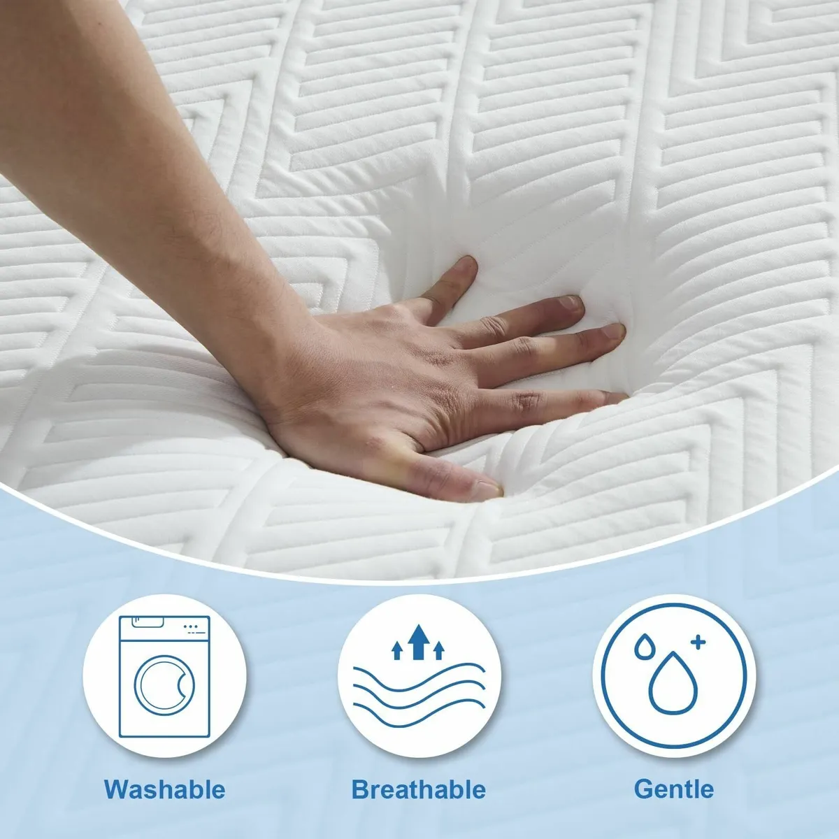 20CM Single Gel Memory Foam Mattress Pressure Reli - Image 2