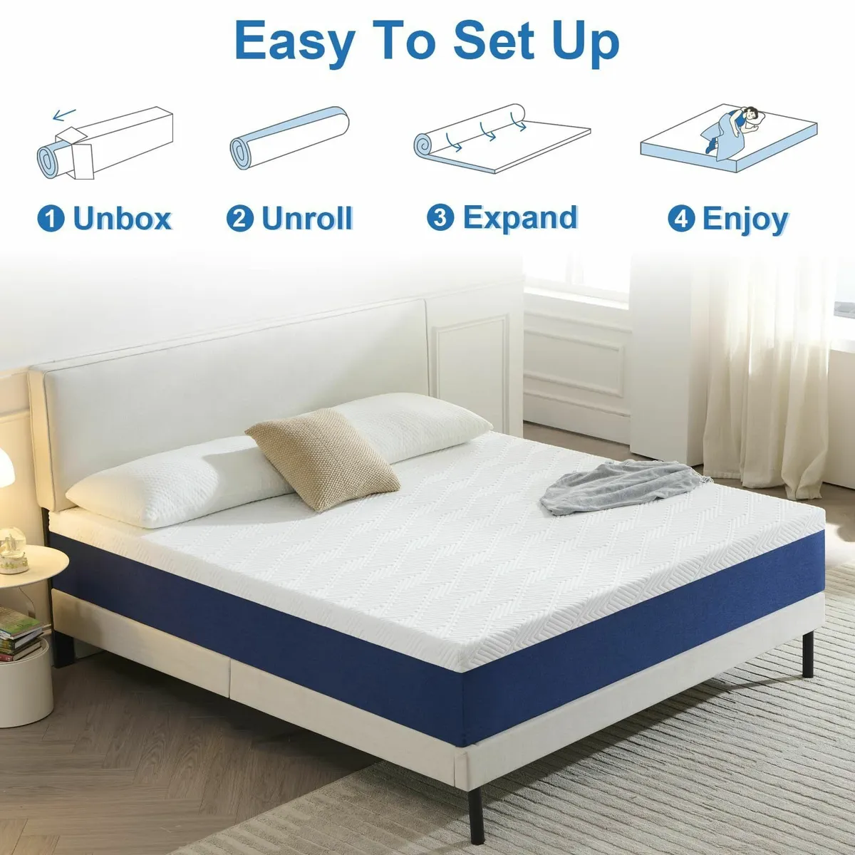 20CM Single Gel Memory Foam Mattress Pressure Reli - Image 4