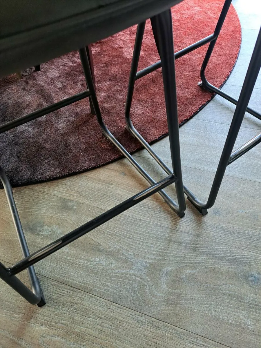 Grey Bar Designer Leather Bar chairs stools - Image 3