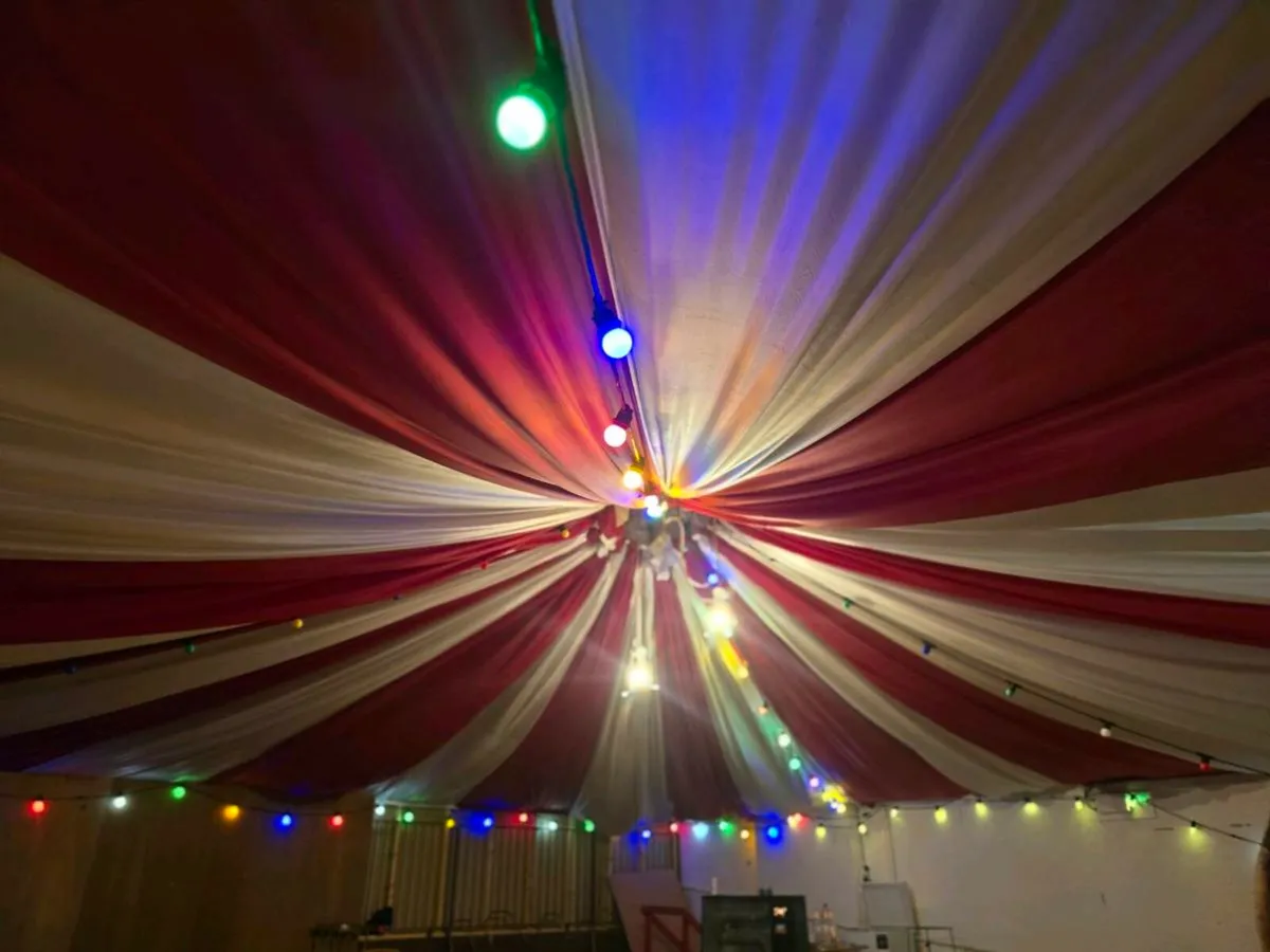 Circus top fire retardant fabric