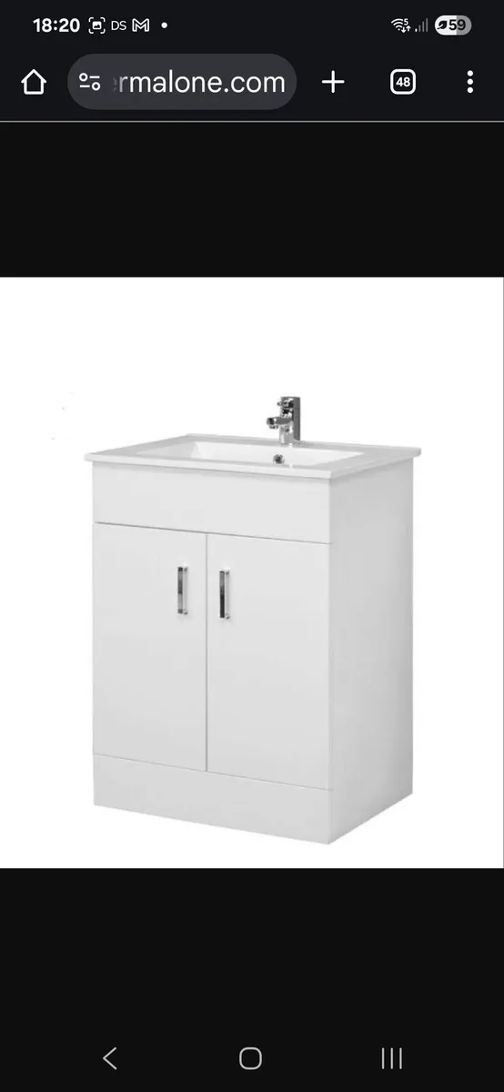 Barca 60cm vanity unit and basin - Image 1