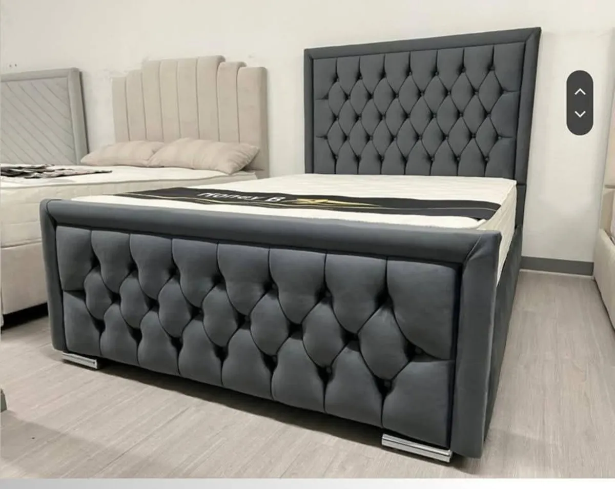 Double/King Size Bed Frame With Mattress - Image 1