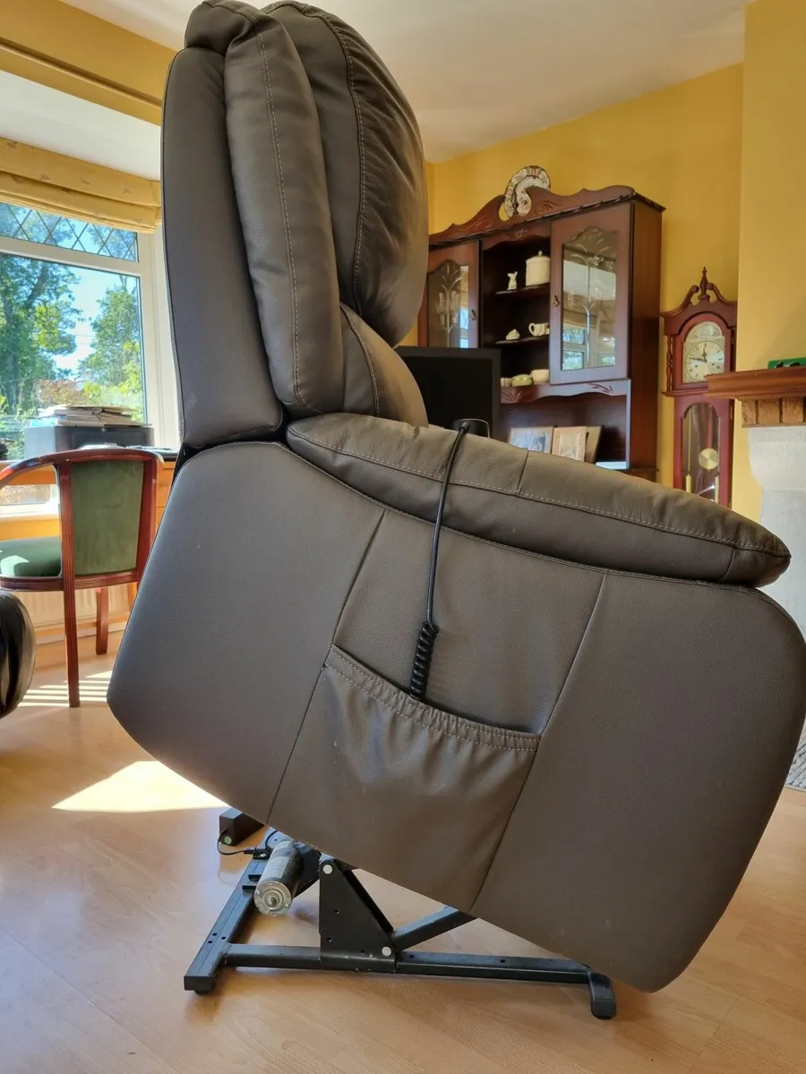 RISER RECLINER FAUX LEATHER ARMCHAIR - Image 1