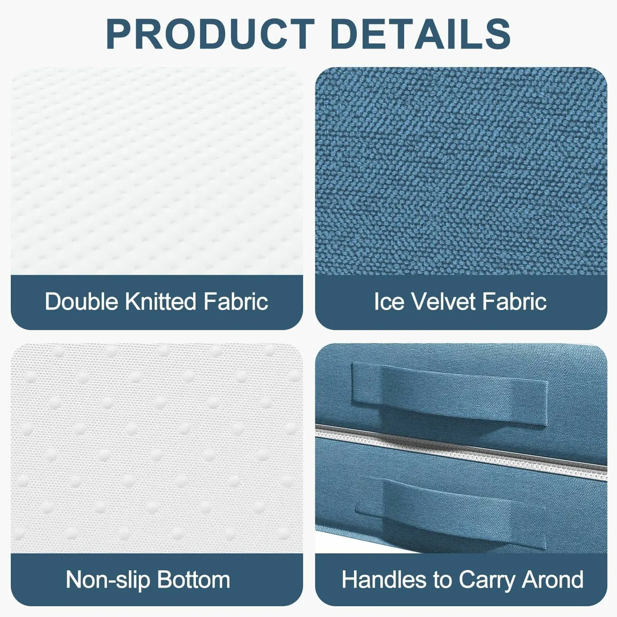 Folding Mattress Double 4 Inch Foldable Floor Tri- - Image 4