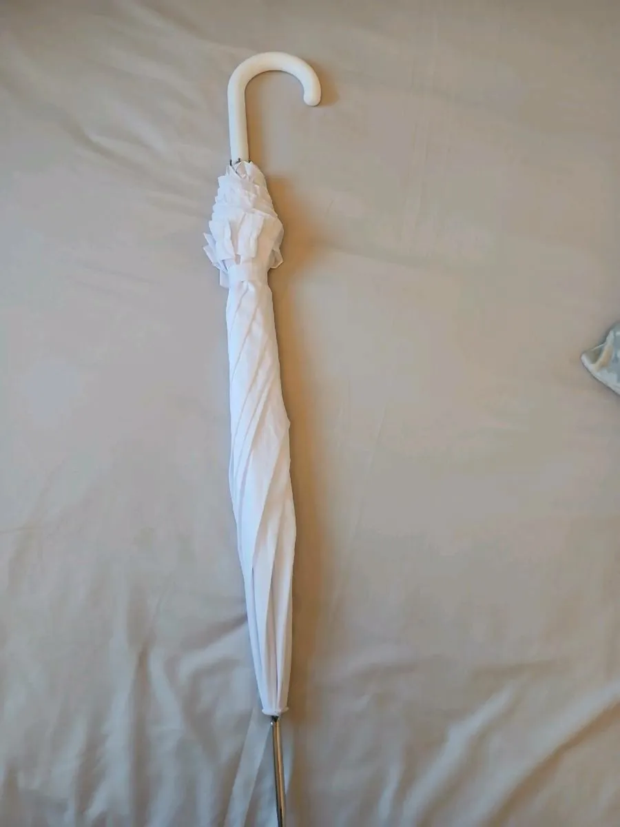 White wedding umbrella