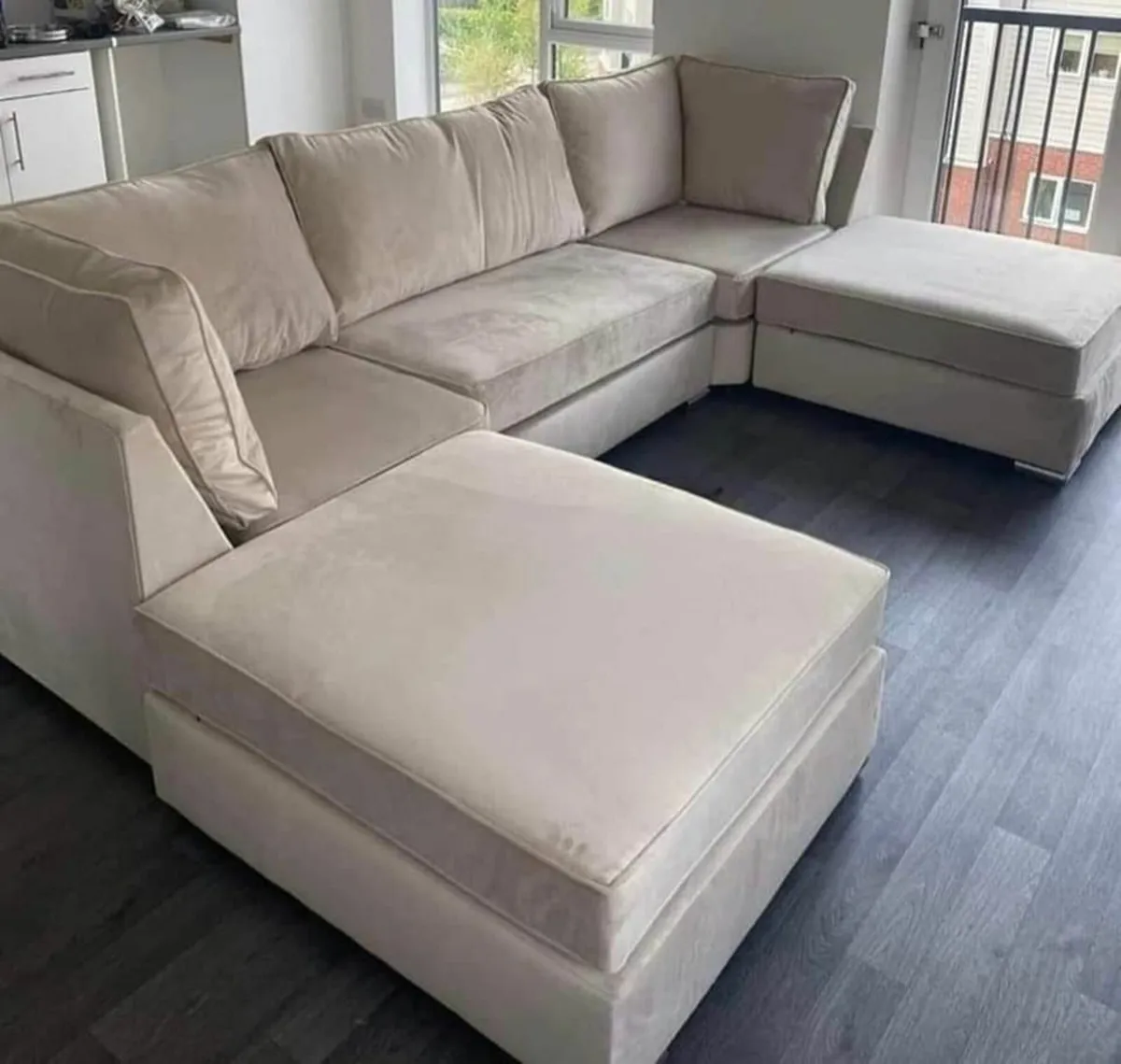 Ushape Scatter and Fullback Cushions Sofa - Image 3