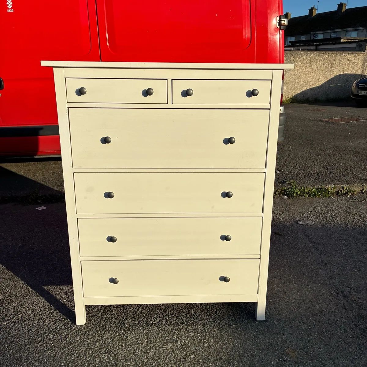 Tall white Chest of Drawers - Image 2