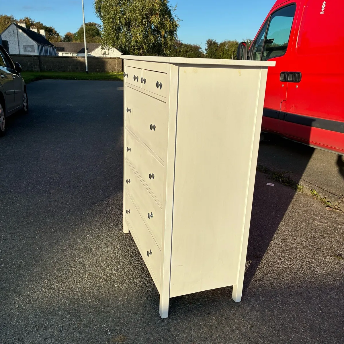 Tall white Chest of Drawers - Image 3