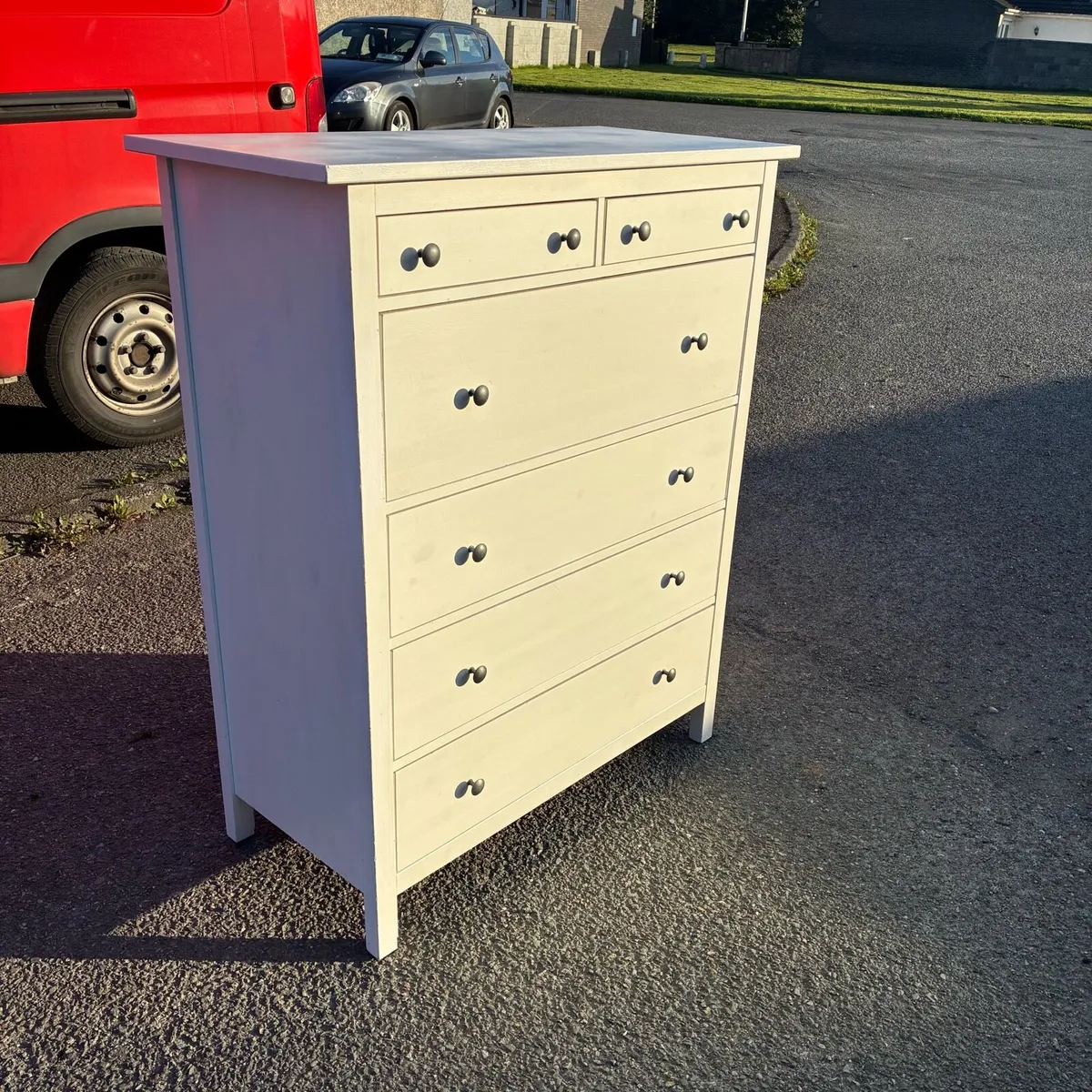 Tall white Chest of Drawers - Image 4