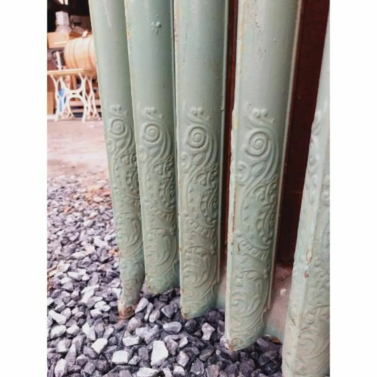 Cast Iron Radiator – Large Green Ornate- KAS479 - Image 4