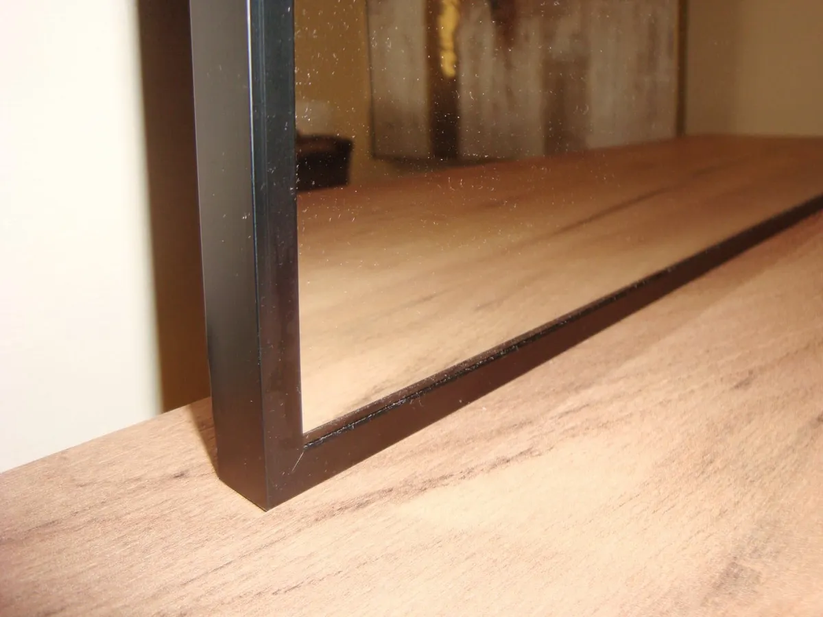 Black frame arch mirror 70 x 100 cm - Image 4
