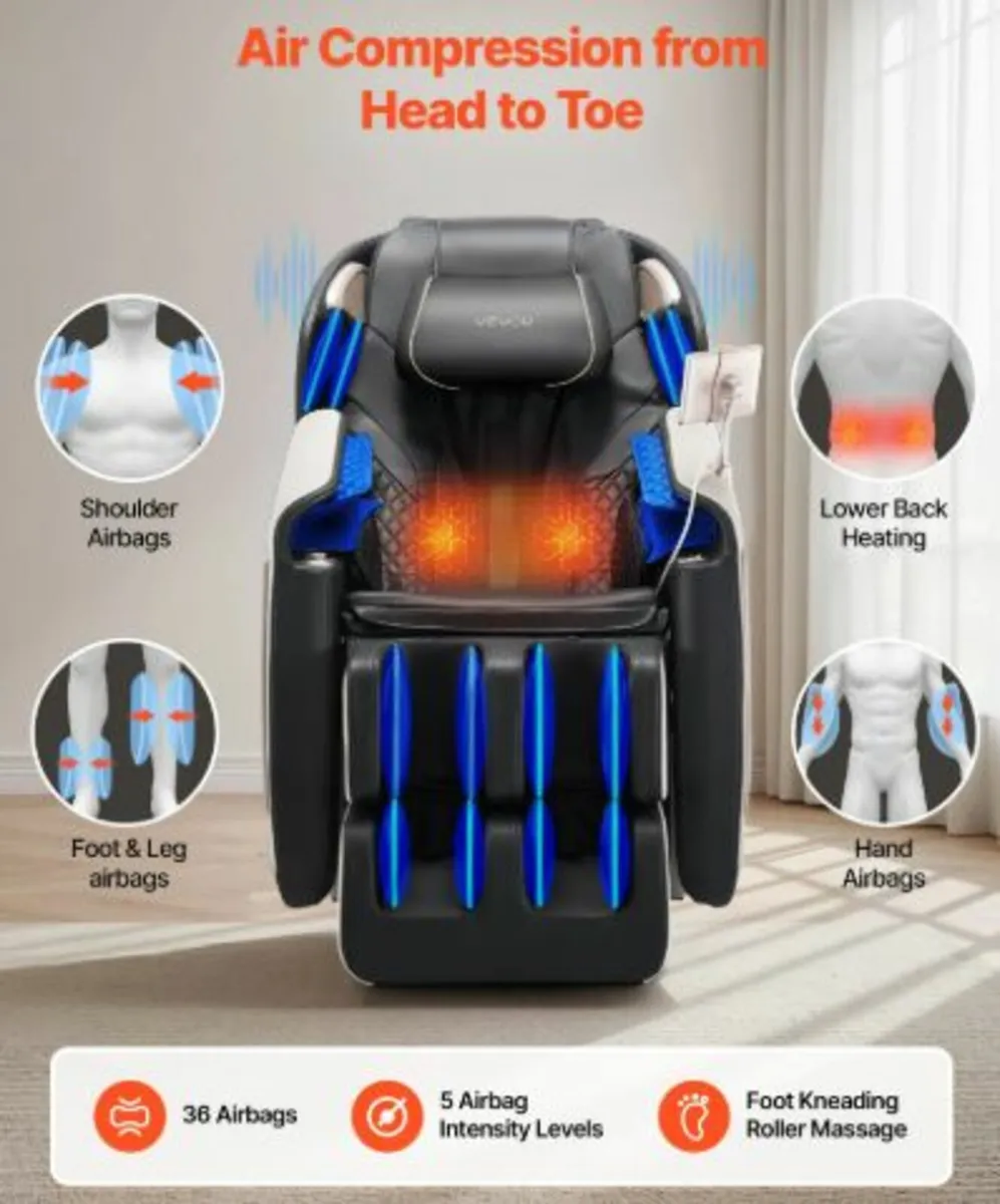 Full Body Massage Chair, 3D Zero Gravity Recliner - Image 3