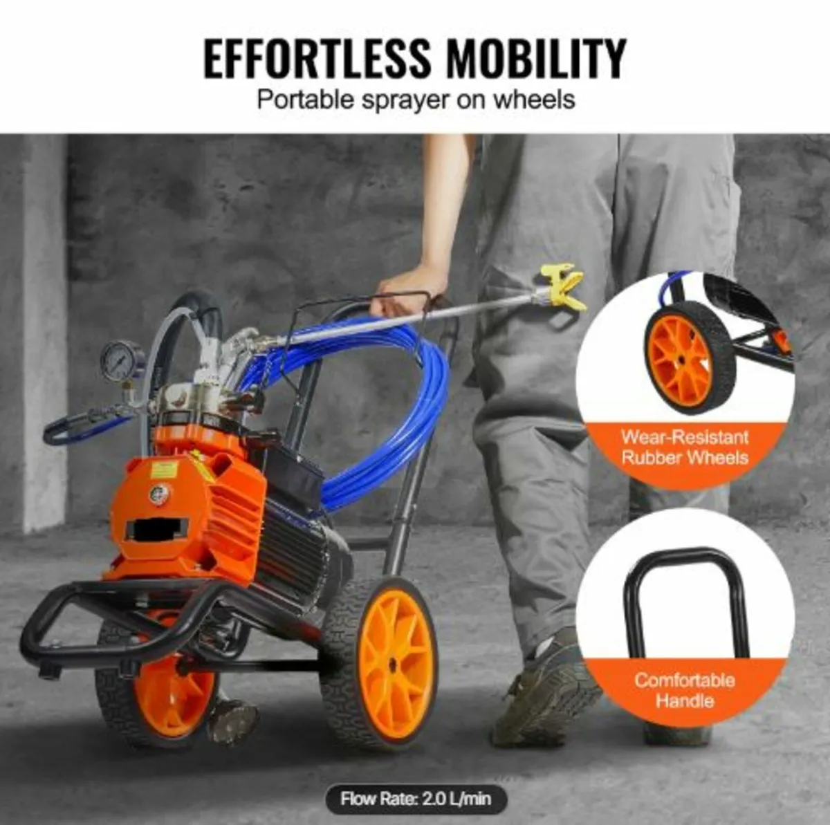 Diaphragm Airless Paint Sprayer,1100 W Efficiency - Image 4