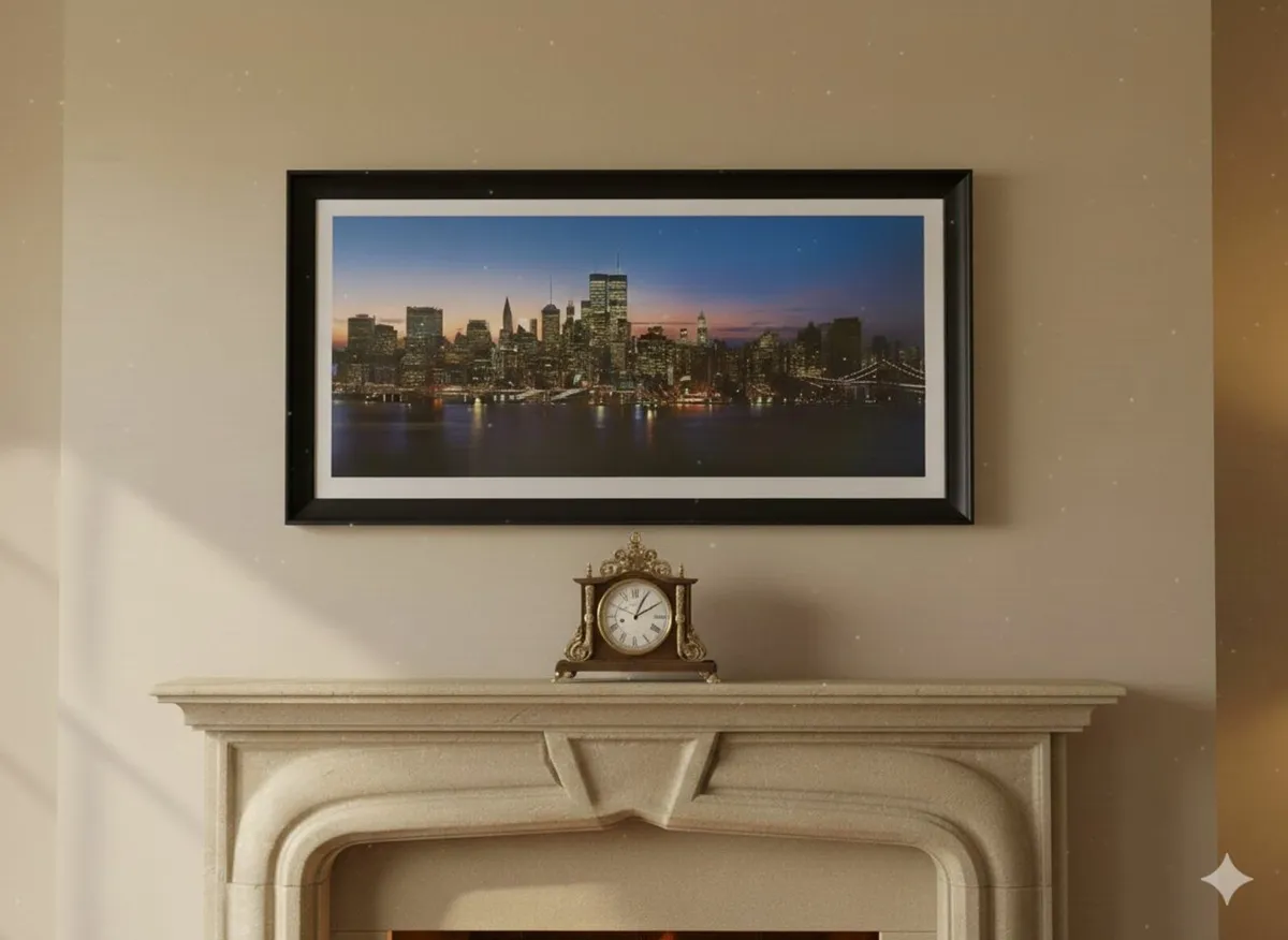 Framed New York City Skyline Wall Art - Image 1