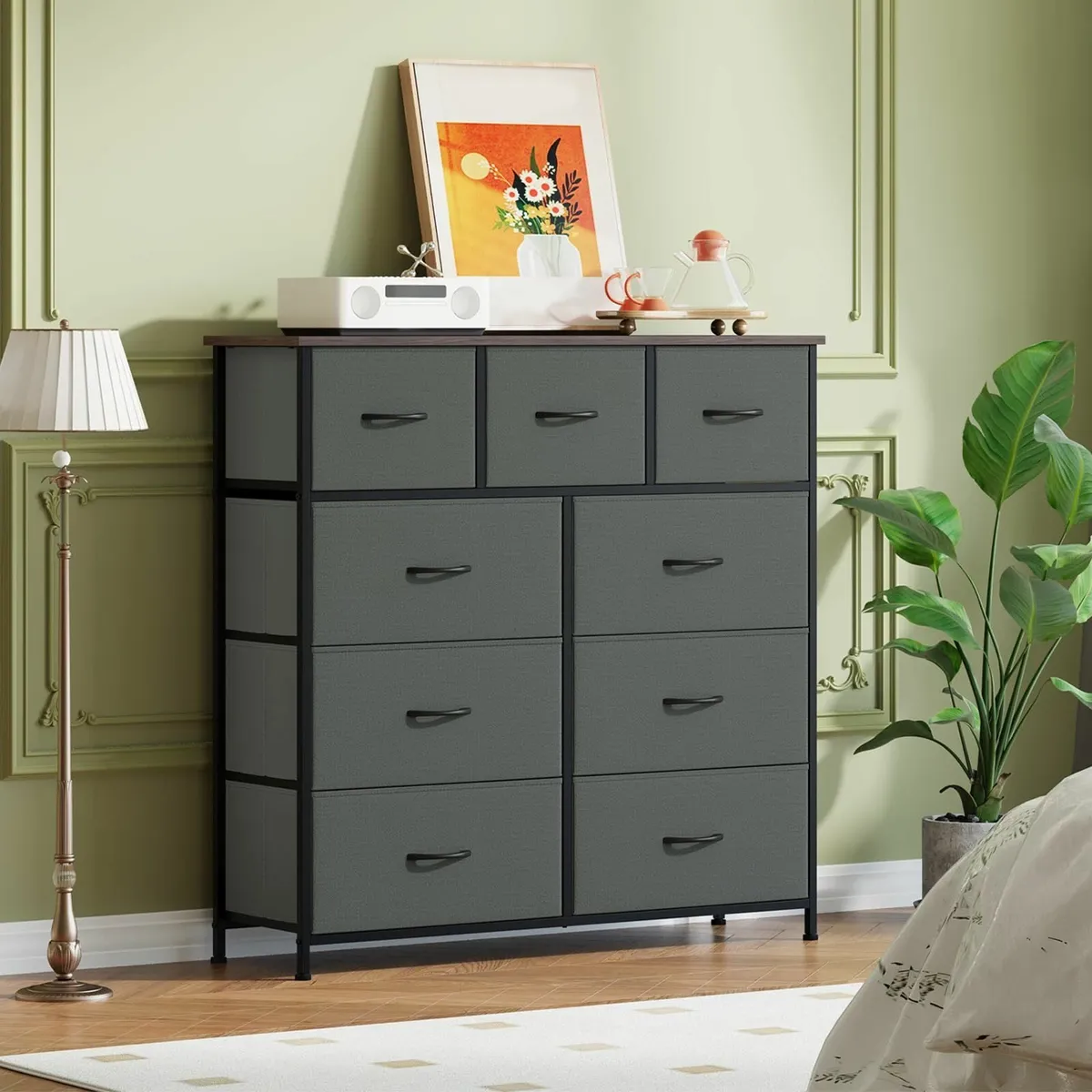 Tall Chest of Drawers for Bedroom 9 Wide Storage O - Image 2