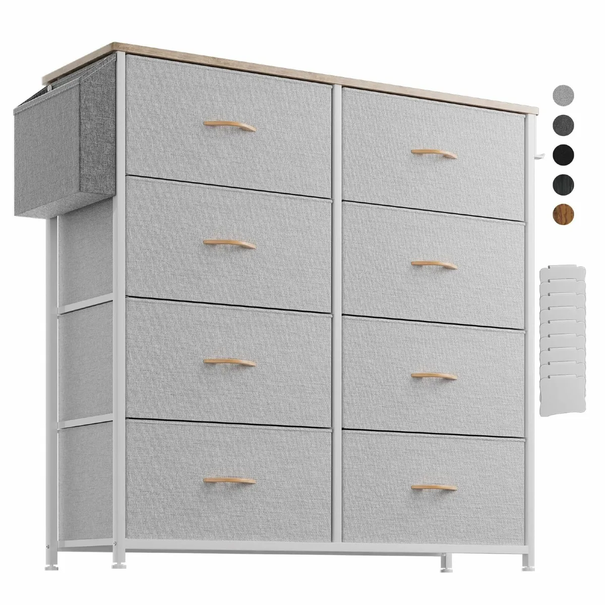 Fabric Chest of Drawers - Canvas Storage Unit 8 La - Image 1