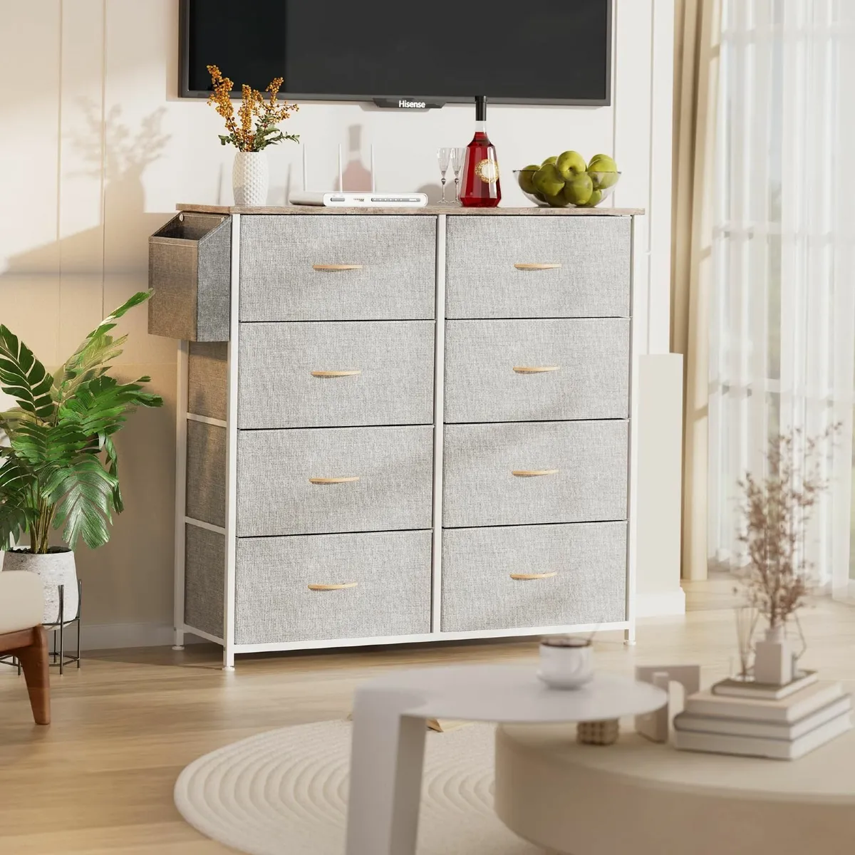 Fabric Chest of Drawers - Canvas Storage Unit 8 La - Image 2