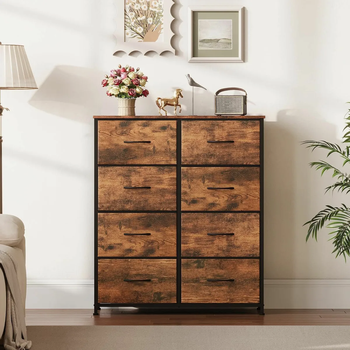 Tall Chest of Drawers for Bedroom 8 Wide Storage O - Image 4