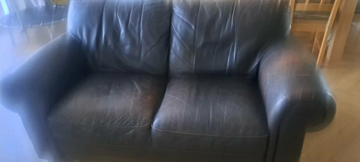 3 & 2 seater  leather  sofas - Image 1