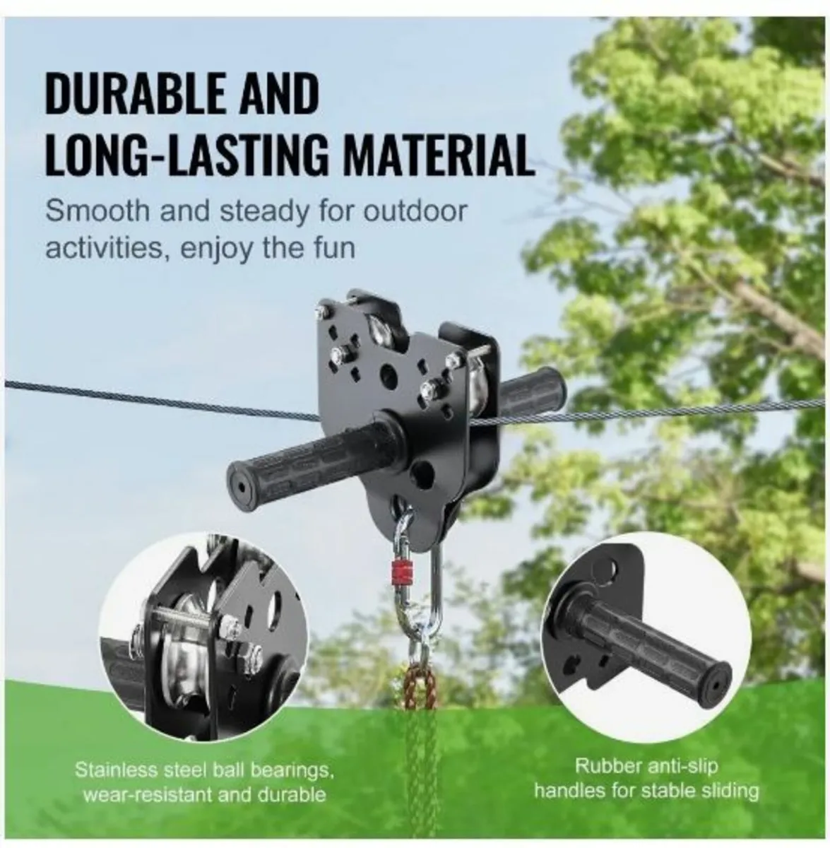 Zipline Kit for Kids and Adult, 60 ft Zip - Image 2