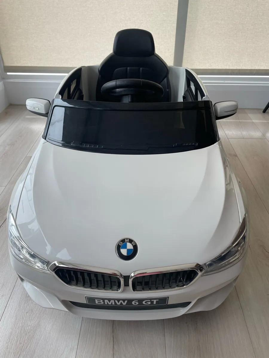 Kids Electric Ride-On Car - White BMW - Image 1