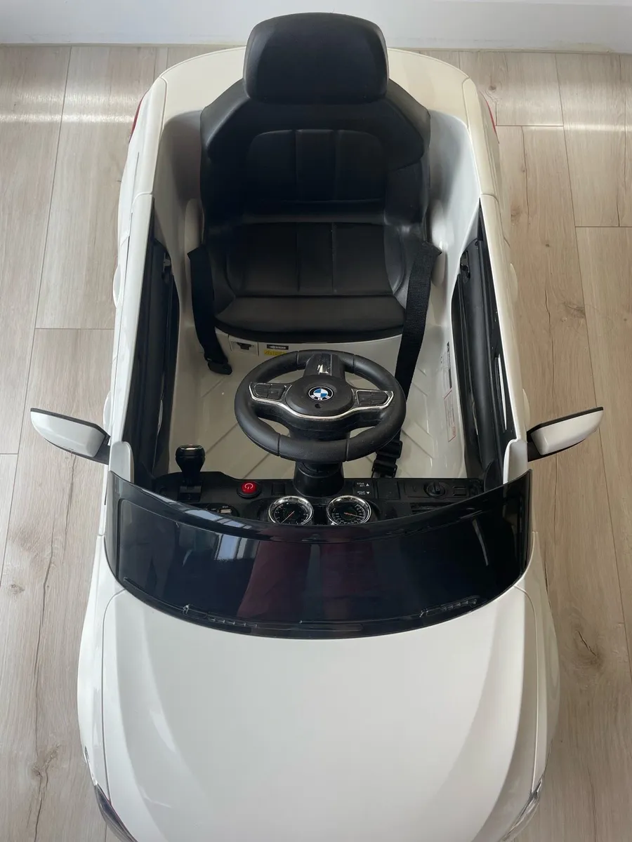 Kids Electric Ride-On Car - White BMW - Image 2
