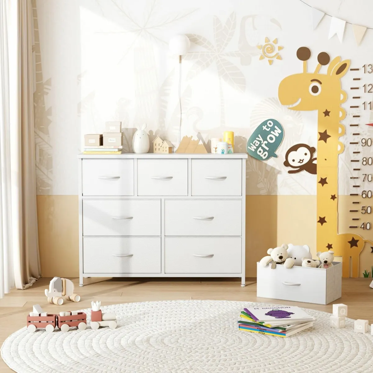 Chest of Drawers for Bedroom 7 Fabric Storage Draw - Image 2