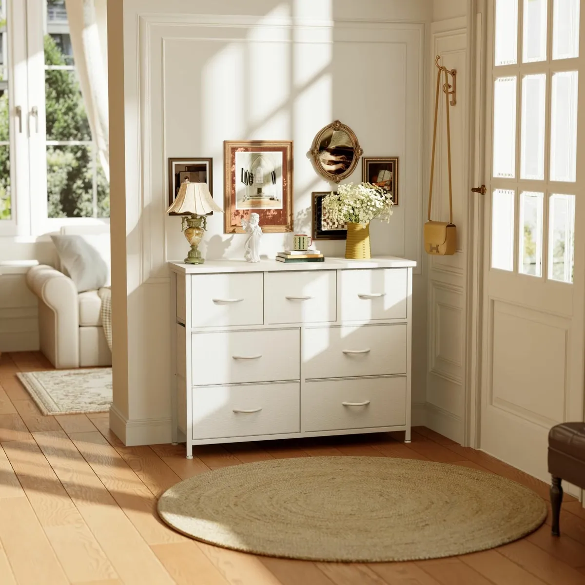 Chest of Drawers for Bedroom 7 Fabric Storage Draw - Image 4