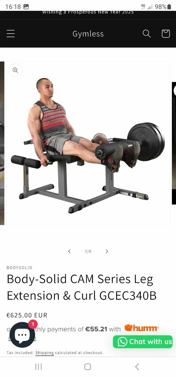 Body-Solid leg extension, leg curl machine - Image 1