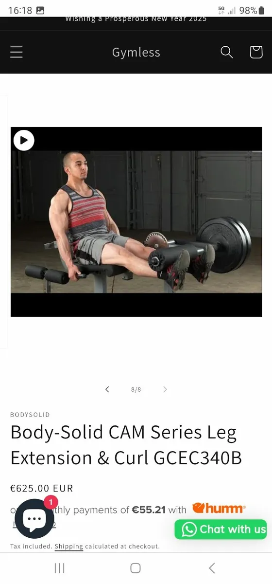 Body-Solid leg extension, leg curl machine - Image 2