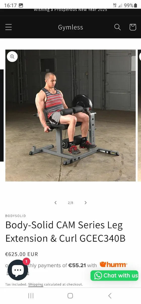 Body-Solid leg extension, leg curl machine - Image 4