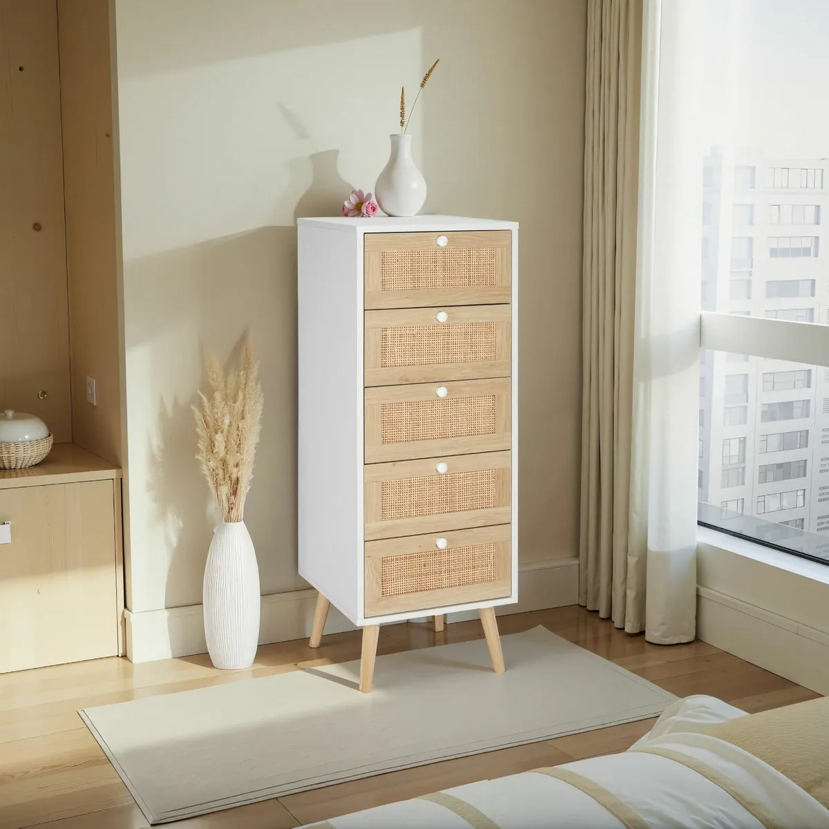 Rattan Chest of Drawers Bedroom 5 Hand Made Decora - Image 2