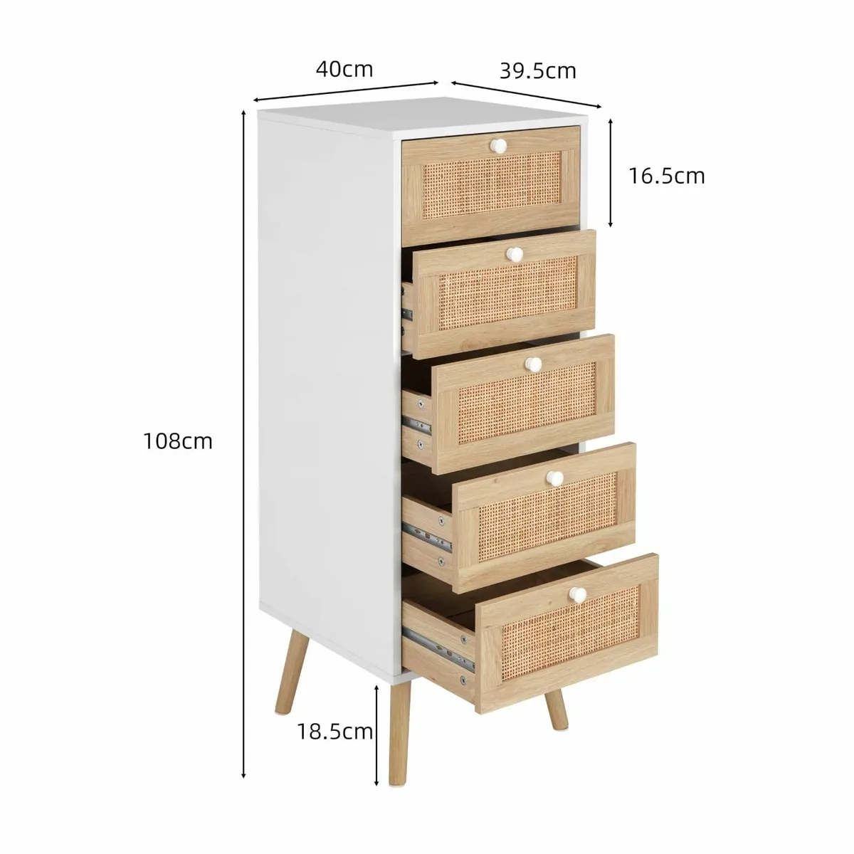Rattan Chest of Drawers Bedroom 5 Hand Made Decora - Image 3