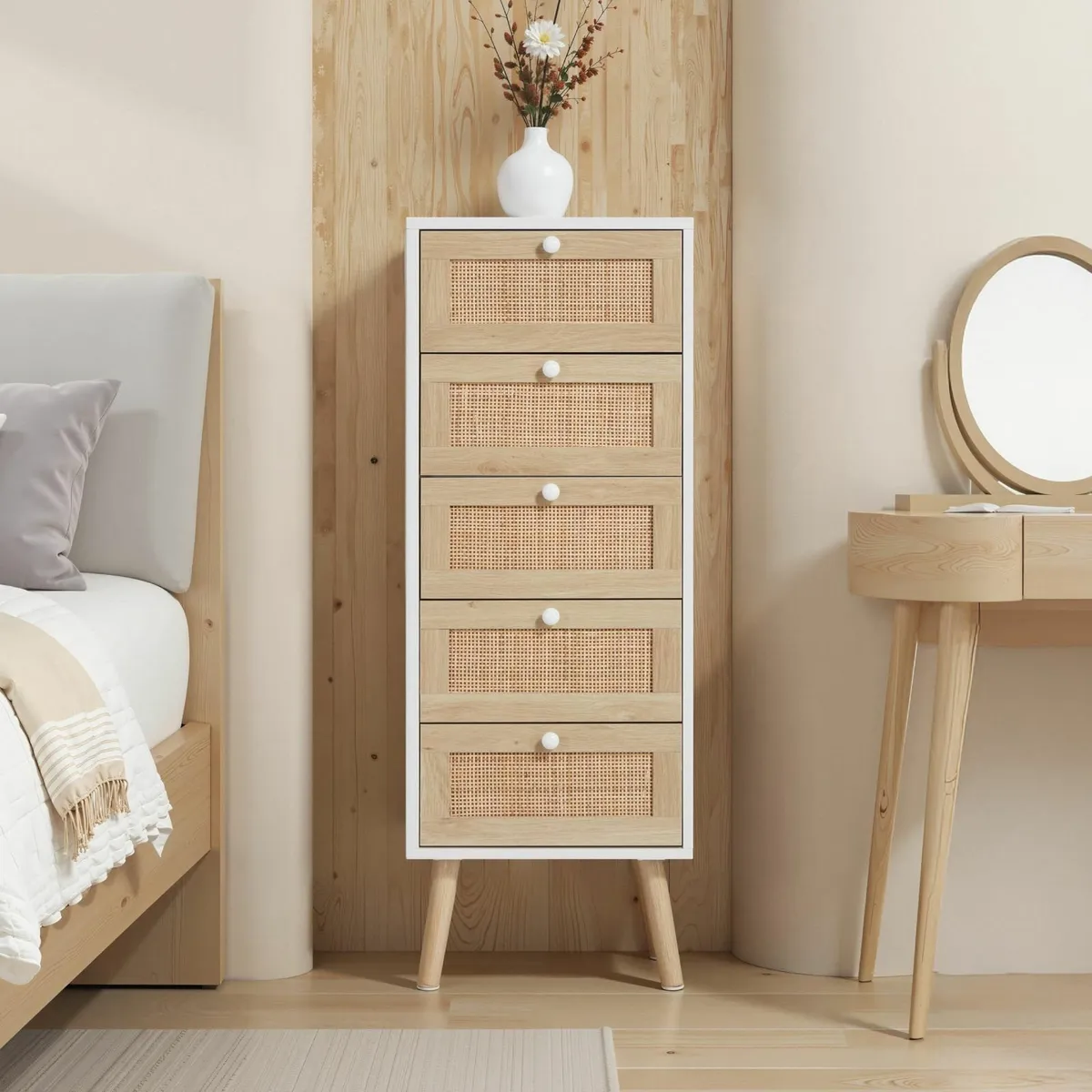 Rattan Chest of Drawers Bedroom 5 Hand Made Decora - Image 4