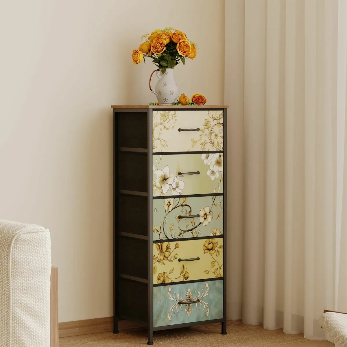 Chest of Dresser Fabric Storage Drawers for Bedroo - Image 2