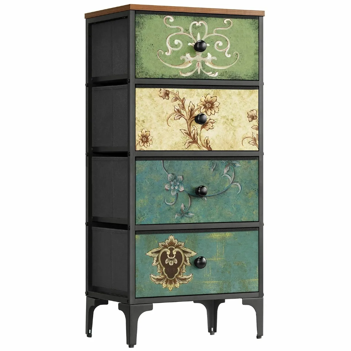 Chest of Drawers Slim Bedroom Furniture 4 Storage - Image 1